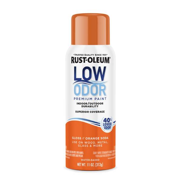Photo of 11 oz Low Odor Premium Gloss Orange Soda Spray Paint