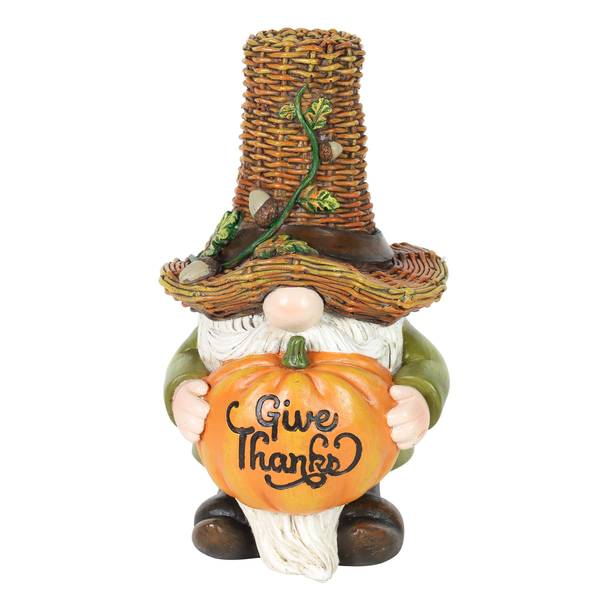 Photo of Give Thanks Gnome with Basket Pilgrim Hat