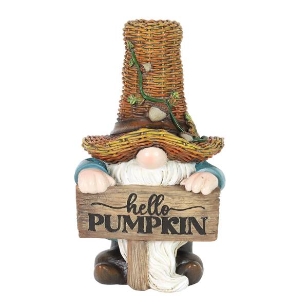 Photo of Hello Pumpkin Gnome with Basket Pilgrim Hat