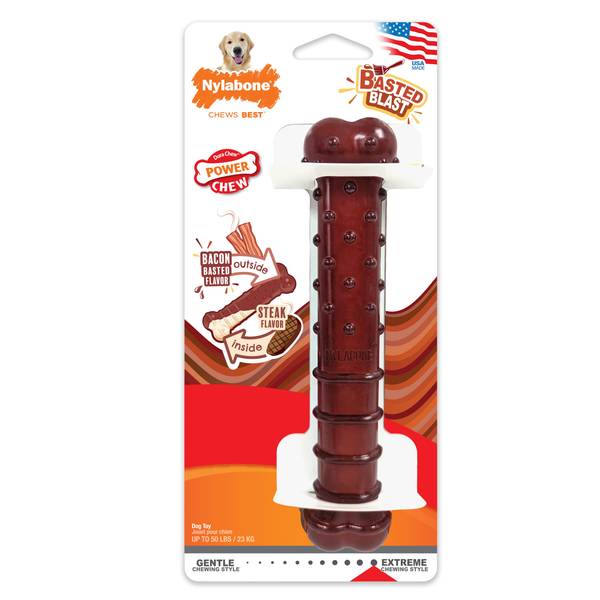 Photo of Power Chew Basted Blast Textured Bone Chew Toy Bacon & Steak Large/Giant - Up to 50 lbs.