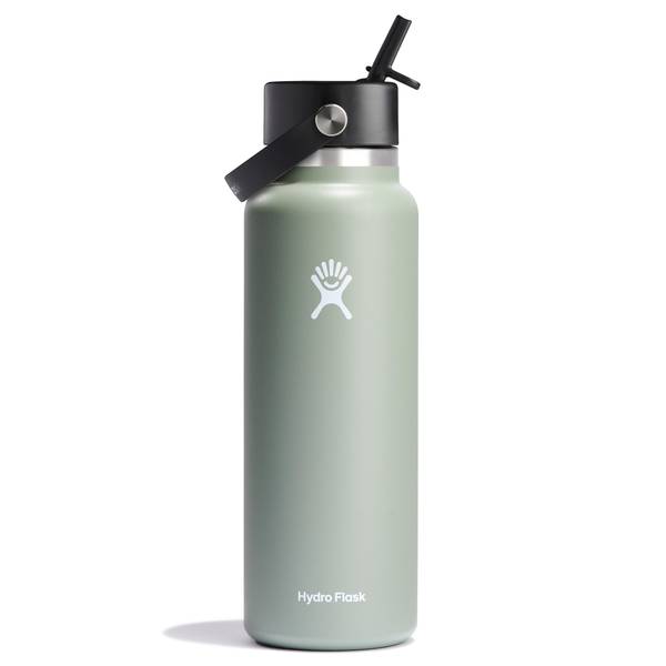 Hydro Flask 40 oz. Wide Mouth Bottle with Flex Straw Cap, Agave Green