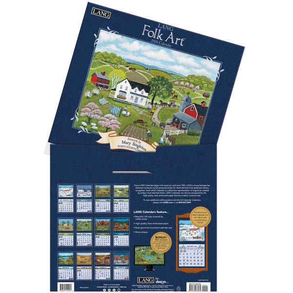 Lang FOLK ART 2026 WALL CALENDAR - 26991001922 | Blain's ...