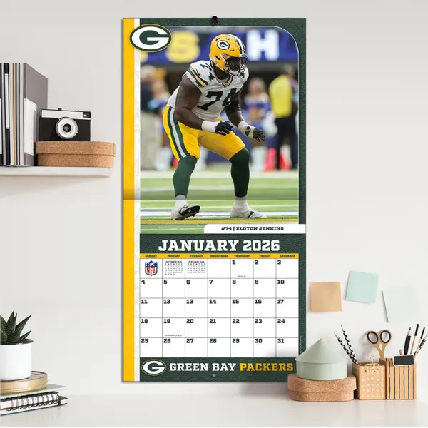 Calendrier Mural Green Bay Packers 2026 - Format 12x12 Pouces, Photos Joueurs, Pages Bonus 2025 Et Super Bowl - 10