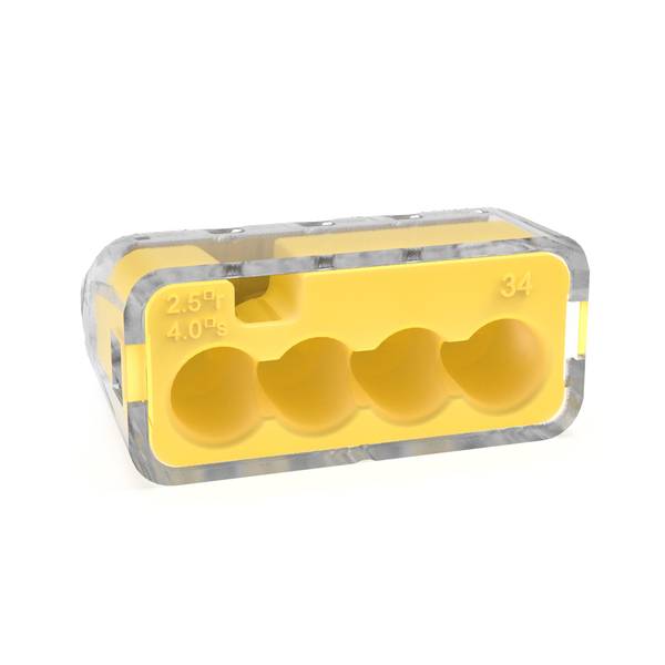 Photo of 10-Count In-Sure 20-12 AWG 4-Port Electrical Push-In Wire Connector
