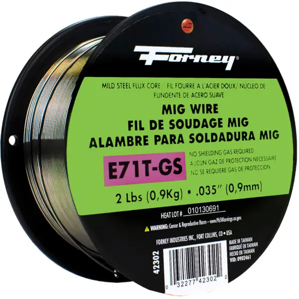 Forney E71T-GS Self, Steel Flux-Core Welding Wire, .035 inch x 2