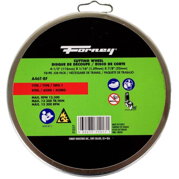 Photo of Metal Cut-Off Wheel Type 1, 4-1/2 inches 10-Pack