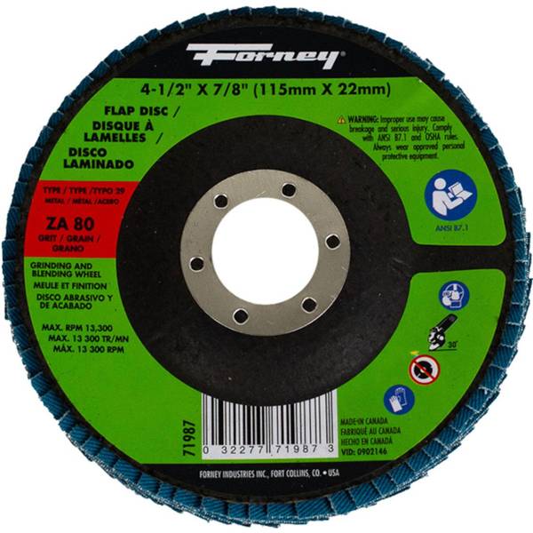 Photo of Flap Disc, Type 29 4-1/2 Inch x 7/8 Inch ZA80