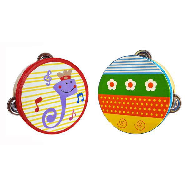 Ready Ace 6" Wooden Tambourine Assortment