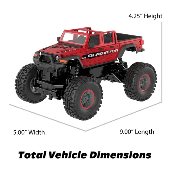 Motor Dayz 1:18 Scale RC Heavy Metal Jeep Gladiator 4x4 Pickup