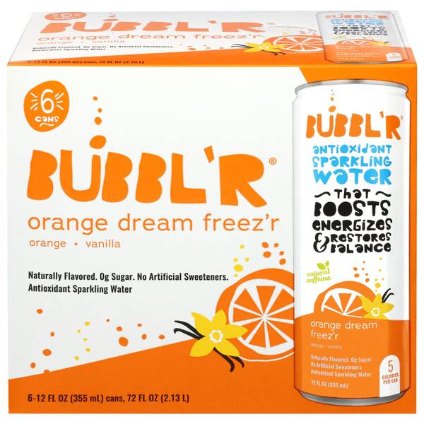 Photo of 12oz 6pk Bubbl'r Orange Dream Freez'r
