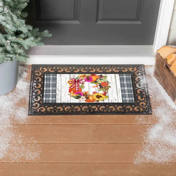Evergreen Enterprises Floral Wreath Sassafras Switch Mat - 433009