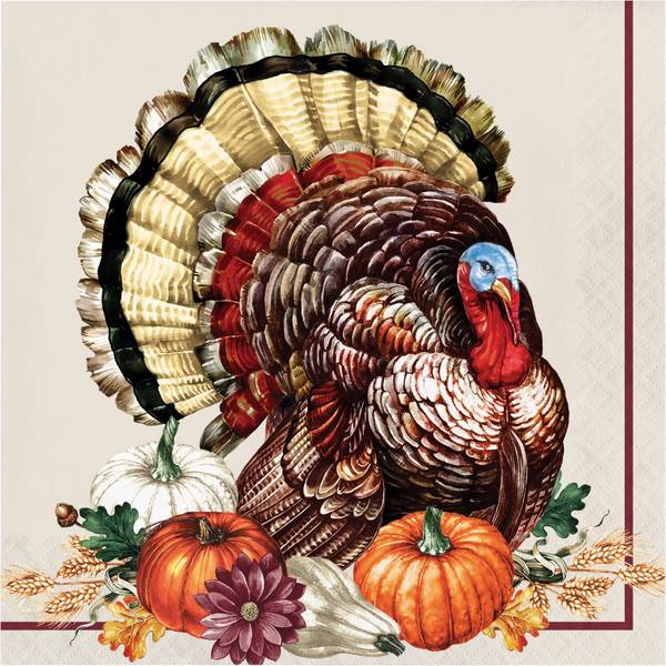 Photo of Vintage Turkey Luncheon Napkins