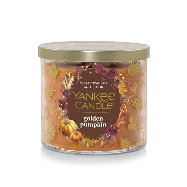 Photo of 14.5oz 3-Wick Golden Pumpkin Candle