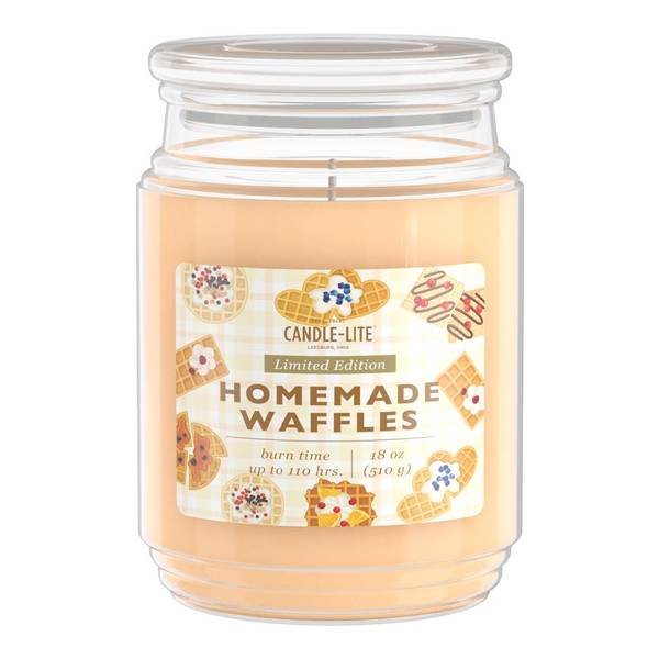 Photo of 18 oz Limited Edition Homemade Waffles Scented Jar Candle