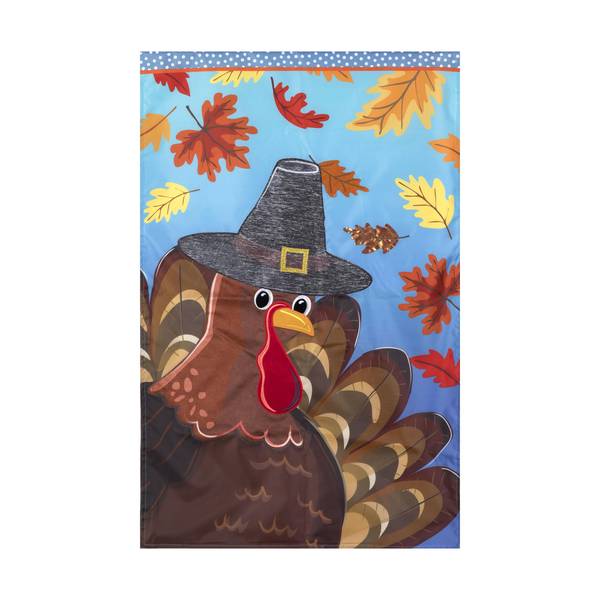 Photo of Turkey Time Applique Garden Flag