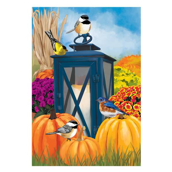 Photo of Harvest Lantern Suede Garden Flag