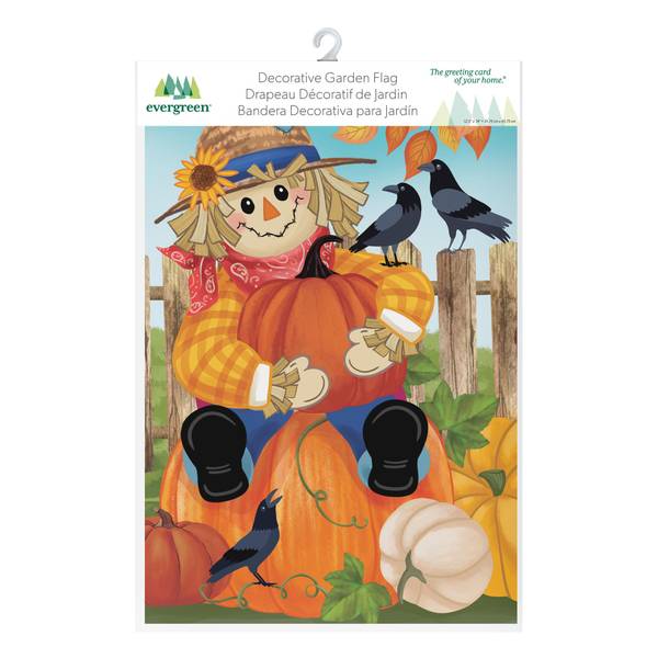 Photo of Friends & Scarecrow Suede Garden Flag