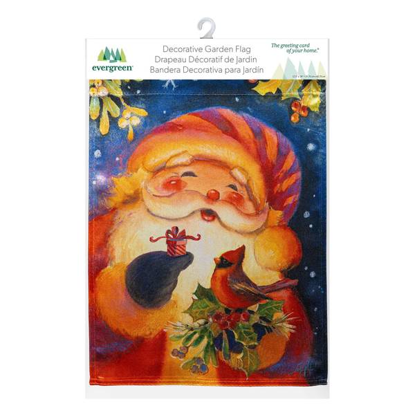 Photo of Cheerful Santa Lustre Garden Flag