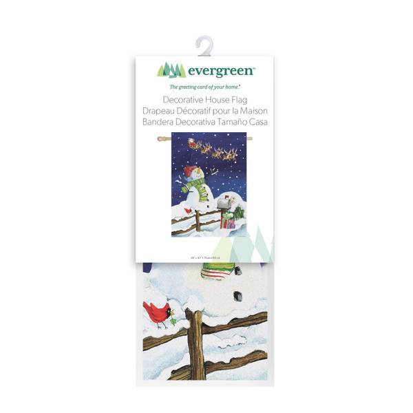 Photo of Santa & Snowman Suede House Flag