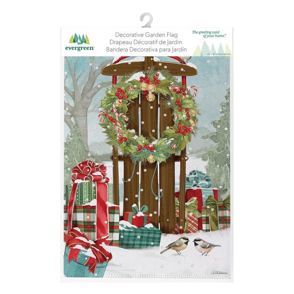 Photo of Christmas Sled Suede Garden Flag