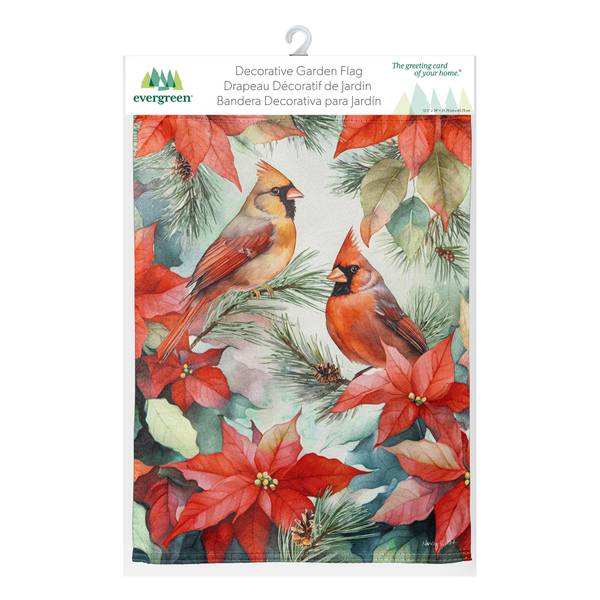 Photo of Cardinals In Winter Suede Garden Flag