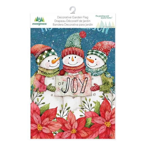 Photo of Cheerful Snowmen Suede Garden Flag