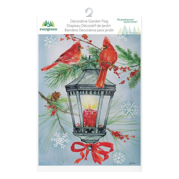 Photo of Cardinal Lantern Suede Garden Flag