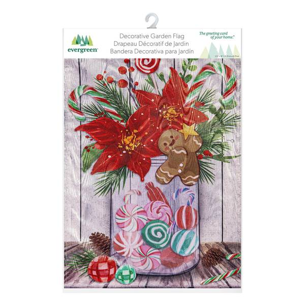 Photo of Floral Candy Jar Moire Garden Flag