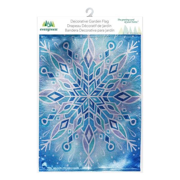 Photo of Vibrant Snowflake Lustre Garden Flag