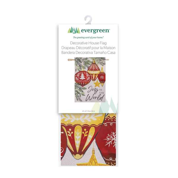 Photo of Joy To The World Ornaments Suede House Flag