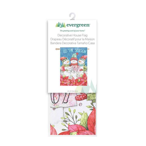 Photo of Christmas Cheer Snowmen Suede House Flag