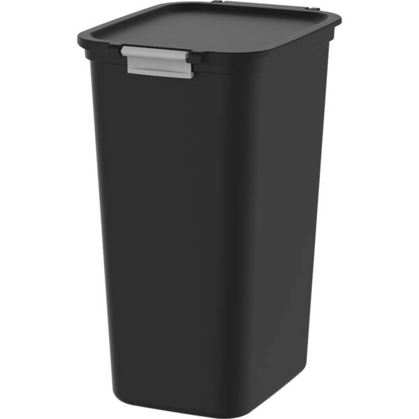 Photo of 12.2 Gallon Lockable Hinged Lid Wastebasket