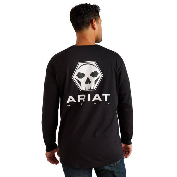 Photo of Men's Rebar Workman Bolt Skull Long Sleeve T-Shirt
