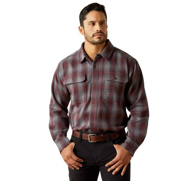 Camisa De Trabalho Ariat Flanela DuraStretch - Marrom | Conforto E Mobilidade