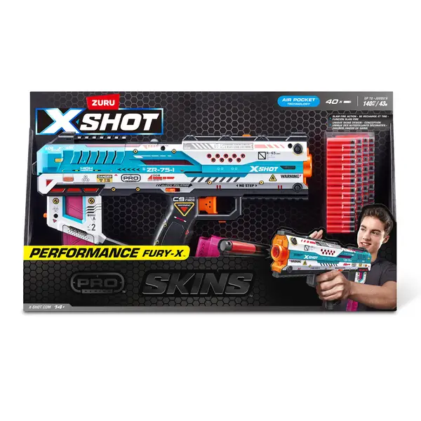 X-Shot KINS Pro Series Fury-Xwith 40 Darts, Air Pocket Technology
