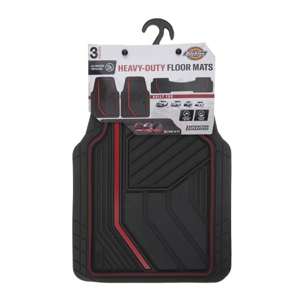 Photo of 3-Piece Black-Red Durasport Floor Mats