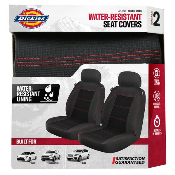 Photo of 2-Piece Black-Red Tusk Seat Covers