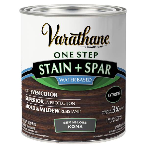 Photo of 1 Qt One-Step Semi-Gloss Kona Stain + Spar Urethane