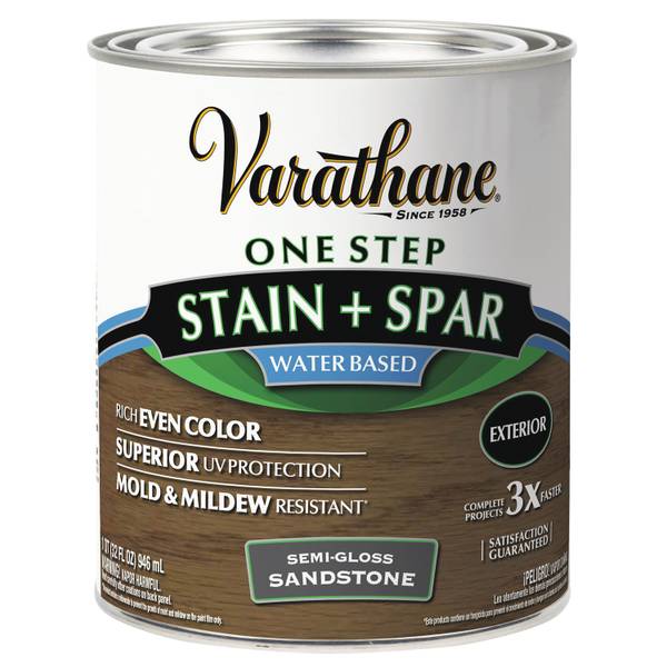 Photo of 1 Qt One-Step Semi-Gloss Sandstone Stain + Spar Urethane