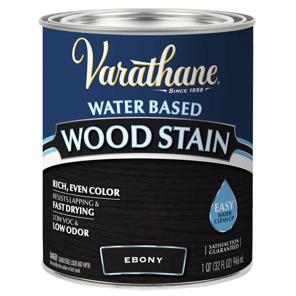 Photo of 1 Qt Water-Based Ebony Wood Stain