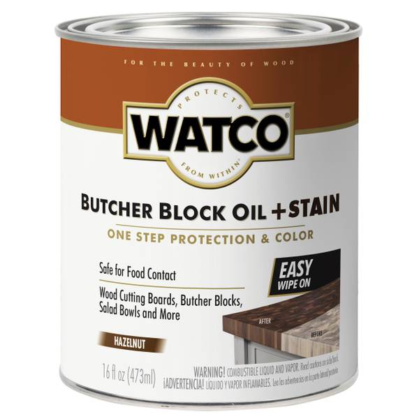 Photo of One-Step Hazelnut Butcher Block Oil Plus Stain, 1 Pint