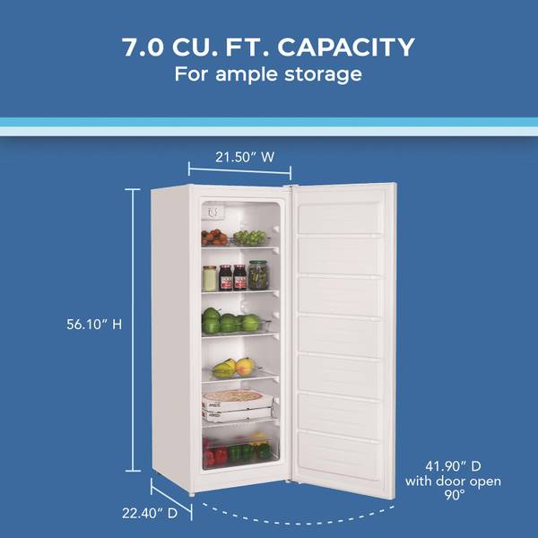 Avanti 7.0 Cu Ft Vertical Freezer - AV701VFB0W | Blain's Farm & Fleet