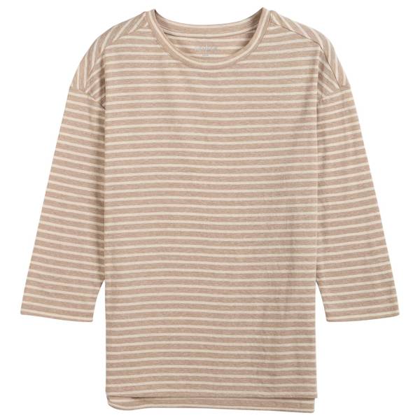 Photo of Women's 3/4 Sleeve Drop Shoulder Stripe Tee