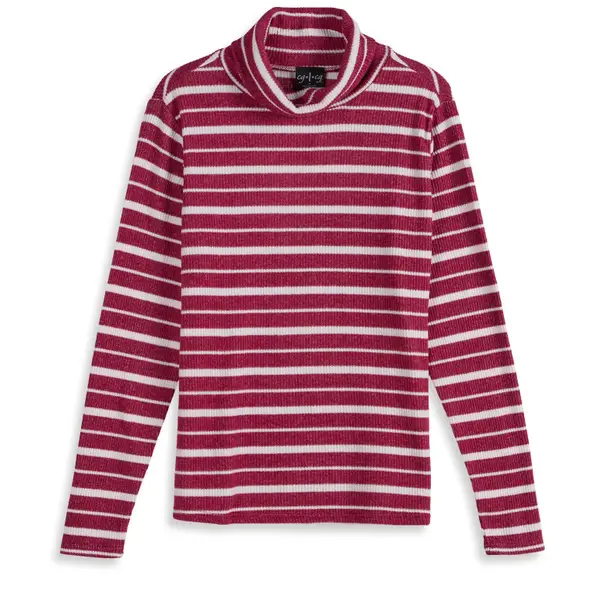 CG | CG Women's Long Sleeve Turtleneck Stripe Top - 001472M24F01