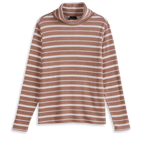 Photo of Women's Long Sleeve Turtleneck Stripe Top