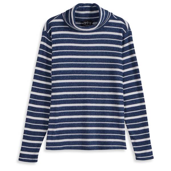 Photo of Women's Long Sleeve Turtleneck Stripe Top