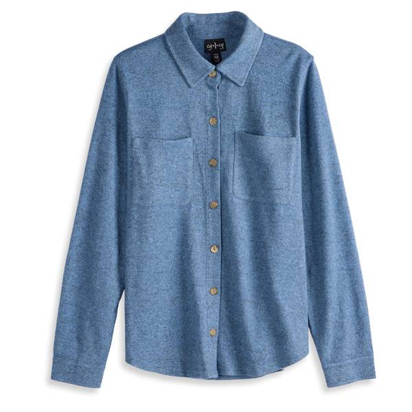 Photo of Women's Long Sleeve Collar Button Front Shirt