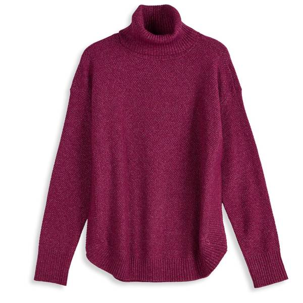 Photo of Women's Long Sleeve Textured Turtleneck Sweater