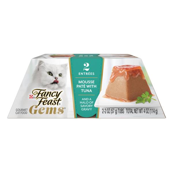 Photo of Gems Pate Cat Food Mousse With Tuna and a Halo of Savory Gravy Cat Food, 2 oz, 2-Pack