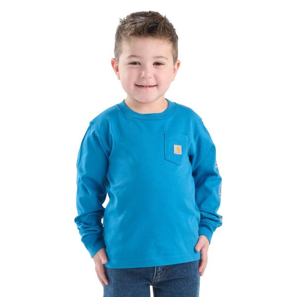 Photo of Toddler Boys Long Sleeve Graphic Pocket T-Shirt